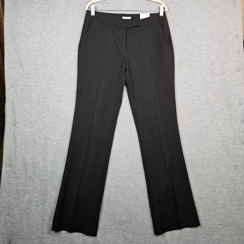 Anne Klein The Executive Black Boot Leg Dress Pants Trousers Size 6 NWT